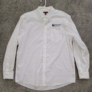 Novant Health White Long Sleeve Men's Button Down Shirt X Large
